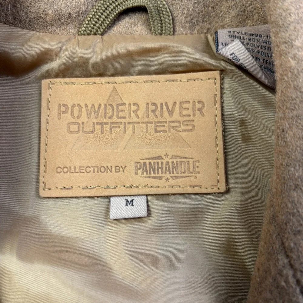 Powder River Outfitters Panhandle Slim Mens Vest Medium Tan Snap Button Western